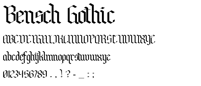 Bensch Gothic font